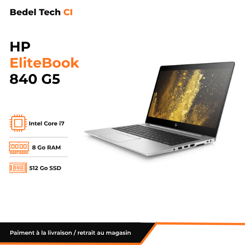 HP EliteBook 840 G5 Intel Core i7 8Go RAM 512Go SSD – Image 4