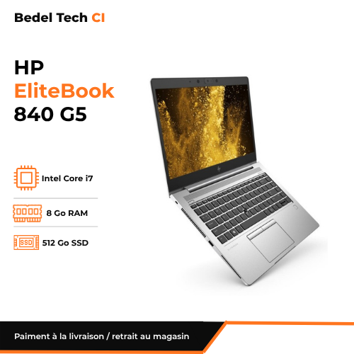 HP EliteBook 840 G5 Intel Core i7 8Go RAM 512Go SSD – Image 3